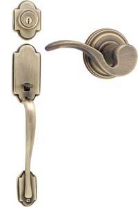 Kwikset 800 Single Cylinder Arlington Handle Set with LH Brooklane Lever