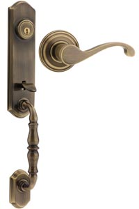 Kwikset 800 Single Cylinder Amherst Handle Set with LH Commonwealth Lever