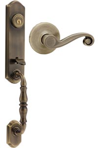 Kwikset 800 Single Cylinder Amherst Handle Set with LH Lido Lever