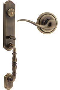 Kwikset 800 Single Cylinder Amherst Handle Set with RH Tustin Lever