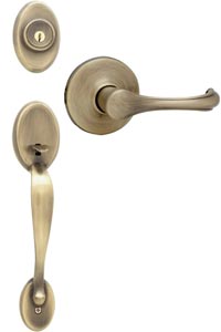 Kwikset 800 Single Cylinder Chelsea Handle Set with Dorian Lever