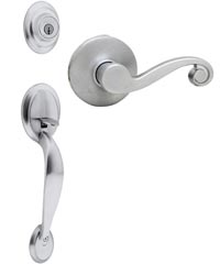 Kwikset 687 Single Cylinder Dakota Handle Set with LH Lido Lever