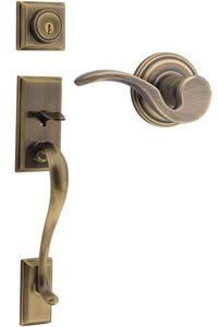 Kwikset 802 Dummy Hawthorne Handle Set with LH Brooklane Lever