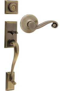 Kwikset 802 Dummy Hawthorne Handle Set with LH Lido Lever