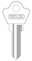 Kaba Ilco 1123 5 Pin Weslock Key Blank