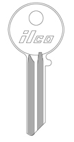 Kaba Ilco 997JB Yale Key Blank - Nickel Plated