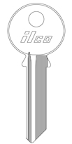 Kaba Ilco 998GST 6 Pin Yale Key Blank -  Nickel Plated