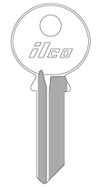 Kaba Ilco 999GF 5 Pin Yale Key Blank