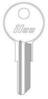 Kaba Ilco O1122BR Key Blank for Hudson and Yale Locks
