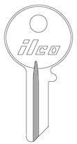 Kaba Ilco SC1041R 4 Pin Chicago Key Blank - Nickel Plated