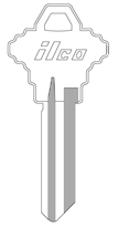 Kaba Ilco SC1247 Schlage Key Blank - Nickel Silver