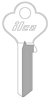 Kaba Ilco X1014F Key Blank for Eagle Lock and Harloc Locks