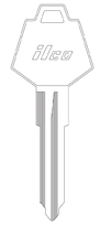 Kaba Ilco X16 Key Blank for Chrysler, Rootes Group, and Sunbeam Vehicles