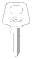 Kaba Ilco X163 Key Blank for Mack and Volvo Vehicles