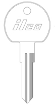 Kaba Ilco X170 Key Blank for Ford, Kenworth, Peterbilt, Rover and Sterling Vehicles