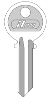 Kaba Ilco Y1-PC Key Blank for Adams Rite and Yale Locks