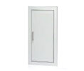 Larsens FS2712RA x VD Tempered Glass x recessed handle and Larsen lock Semi-Recessed Steel Flame-Shield Architectural Series Fire Extinguisher Cabinet