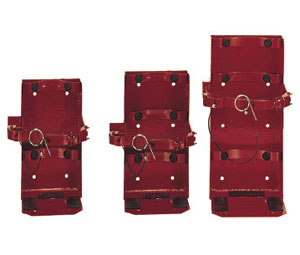 Larsens 810G Heavy Duty Box Type Vehicle Bracket - Red Galvanized, 2.5 Gallon