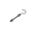 Larson 724 1/4 x 4-1/4 Zinc Coated Clothes Line Hook Bolt