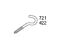 Larson 422 4-1/4 Zinc Coated Clothes Line Hook Bolt