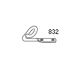 Larson 832 3-5/8 Zinc Coated Clothes Line Hook