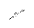 Larson 961-1 1 Convex Hook with screw eye