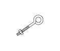 Larson E0 1/8 x 7/8 Zinc coated Eyebolts with hex nuts