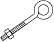 Larson SS-E1S 5/32 x 1-1/8 Stainless Steel Eyebolts with hex nuts 