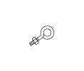 Larson S113-1/2 1/2 x 4-1/4 Zinc coated Short Stem Eyebolts with hex nuts