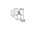 Larson 838 2-1/2 Zinc Coated Spring Action Rope Hook