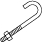 Larson SS FLJ-1 3/8 x 5 Stainless Steel J Bolts With hex nuts 