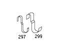Larson 297 1/4 x 1-7/8 Brass Color Moulding Hooks