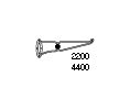 Larson 2200-BLK 10 in Black Color Hook
