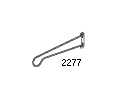 Larson 2277U 12 in Zinc Coated Hook