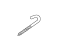 Larson TL25 7/32 x 2-3/8 Zinc Coated Tree Hook Left Hand Threaded