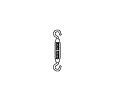 Larson SHH-31 5/32 Zinc Coated Turnbuckle Hook & Hook