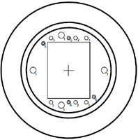 LCN 8310-874 Satin Stainless Steel Escutcheon for 4.5" Round Pushplate 