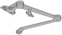 LCN 4110-3049CNS Hold Open CUSH Arm For 4110 Series Door Closers, Alum Painted Finish (689)