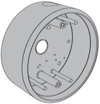 LCN 8310-868F 4.5" Round Flush Pushplate Mounting Box