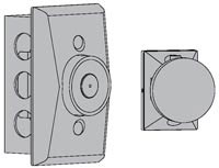LCN SEM 7850 AL Electromagnetic Door Release With Standard Profile Recessed Wall Mount - Aluminum