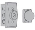 LCN SEM7840 AL Electromagnetic Door Release With Low Profile Recessed Wall Mount - Aluminum