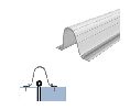 Legacy 1179-CA-LAB-WH 100 Finger Guard Protection with White Antibacterial Rubber, Clear Anodized Aluminum, 100" Length