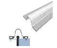 Legacy 1379-CA-WH 84 Finger Guard Protection with White Antibacterial Rubber, Clear Anodized Aluminum, 84" Length