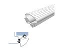 Legacy 1479-CA-WH 84 Finger Guard Protection with White Antibacterial Rubber, Clear Anodized Aluminum, 84" Length