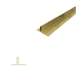 Legacy 1ZN 12 Interlocking Metal Weatherstrip, Plain Rib Strip 1" Base, Zinc, 12" Length