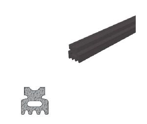 Legacy 4363SPR-38 Replacement Black Sponge Rubber for 7063, 7163, 7263 Automatic Door Bottoms and 5071 Sealing Systems - 38" Length