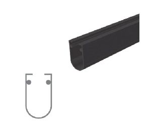 Legacy 4763SRE-136 Replacement Black Solid Rubber Extrusion for 7963, 7763, 7863 Automatic Door Bottoms - 136" Length