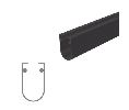 Legacy 4763SRE-136 Replacement Black Solid Rubber Extrusion for 7963, 7763, 7863 Automatic Door Bottoms - 136" Length