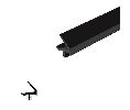 Legacy 4S-BK 18" Kerf Silicone Gasketing, Black