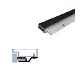 Legacy 5041-FX-CA 100 Gasketing with Black SPR & Integral Intumescent insert, Clear Anodized Aluminum, 100" Length